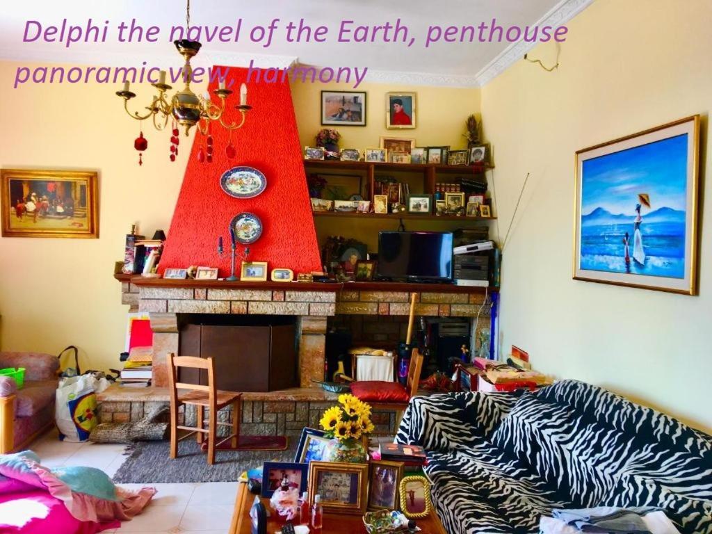 Delphi Celebrity V I P The Navel Of The Earth, Center-Delphi-Penthouse Galaxy&Sky Panoramic View, Harmony&Yoga Apartment Exterior foto